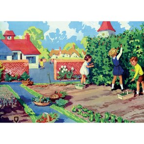Postcard | The School Vegetable Garden