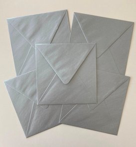 Set of 5 Envelopes 145x145 - Silver