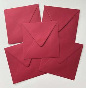 Set of 5 Envelopes 145x145 - Rosso