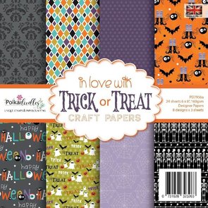 Polkadoodles in love with Trick or Treat 6x6 Inch Paper Pack 