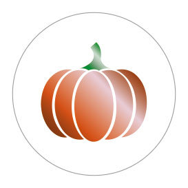 5 Stickers | Pumpkin (Gold Foil)