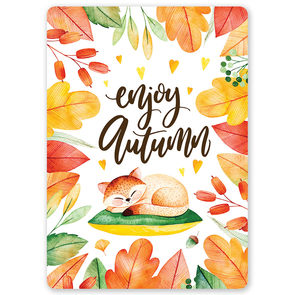 Postcard LittleLeftyLou | Enjoy Autumn