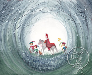 Postcard  Bijdehansje | Sinterklaas