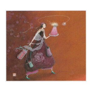 Postcard Gaëlle Boissonnard - FEMME GÂTEAU ET CADEAU