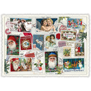 PK 873 Tausendschön Postcard Christmas - Santa Collage