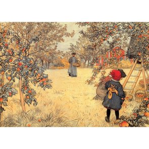 Postcard | Carl Larsson - Gathering Apples