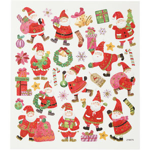 Seal Sticker mit Glitzerfolie | Happy Santa Claus