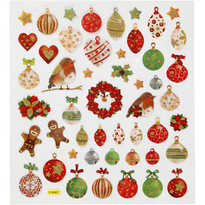 Aufkleber mit Gold glitter | Christmas Ornaments