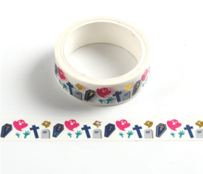 Halloween Washi Masking Tape | Graveyard with ghost