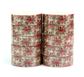 Washi Masking Tape | Christmas Flowers