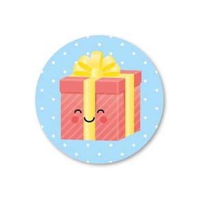 5 Stickers | Kadootje rood