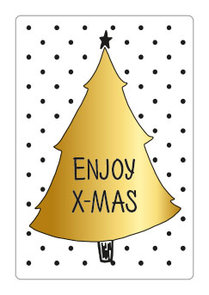 5 Stickers | Enjoy X-MAS (Gold Foil)