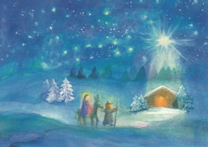 Postcard Dorothea Schmidt - To the stable of Bethlehem