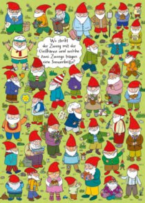 Search Postcard | Wo steckt der Zwerg mit der Gießkanne und welche...