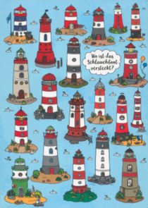 Search Postcard | Wo ist das Schlauchboot versteckt?