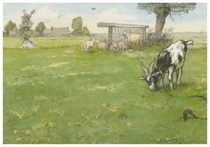 Postcard | Cornelis Jetses - Detail: Leesplankje