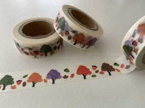 Washi Masking Tape | Season Trees with Acorns