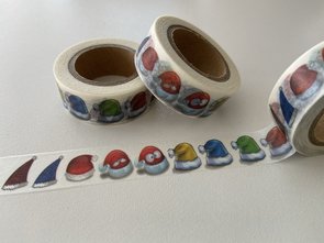 Washi Masking Tape | Christmas Hats