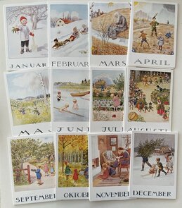 Postcard SET | All months of the year
