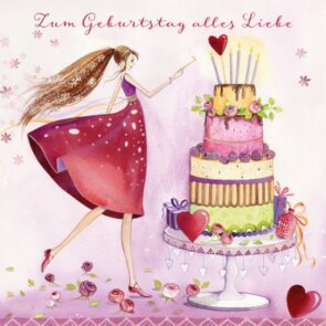 Postcard Kristiana Heinemann | Zum Geburtstag alles Liebe