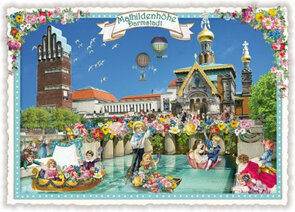 Postcard Edition Tausendschön | Mathildenhöhe Darmstadt (PK 654)