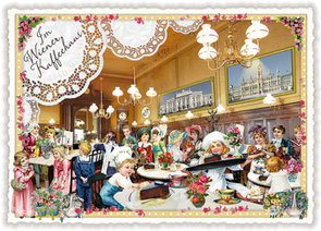 PK 389 Tausendschön Postcard | Wien - Kaffeehaus 