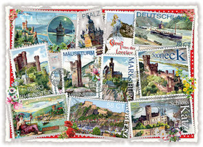 PK 235 Tausendschön Postcard | Rhein 2, mit Briefmarken