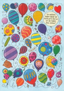 Search Postcard | An welchem Ballon hängt die Postkarte und wo ist der Ballon..?