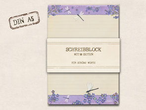 A5 Letter Paper Pad TikiOno | Dragonflies