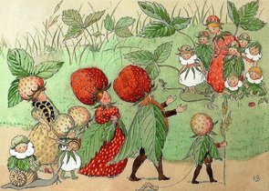 Elsa Beskow Postcard | Jordgubbsfamiljen