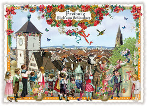 PK 244 Tausendschön Postcard| Freiburg,i.B., Blick vom Schlossberg