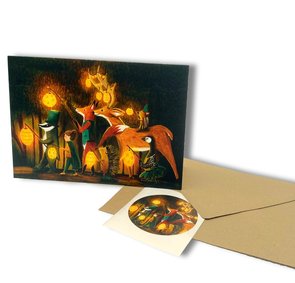 Light Parade - double postcard with envelope