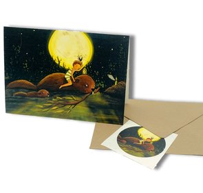 Bever Trip - double postcard with envelope