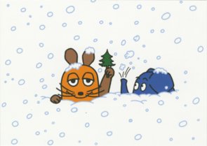 Postcard Sendung mit der Maus | Snowed in