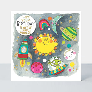 Rachel Ellen Designs Cards - Space/ Hope Your Birthday is out of this World