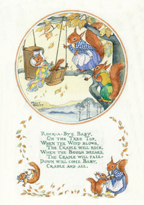 Postcard Molly Brett | Rock-A-Bye Baby