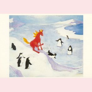 Postcard Geertje van der Zijpp | Fluks, het rode paardje