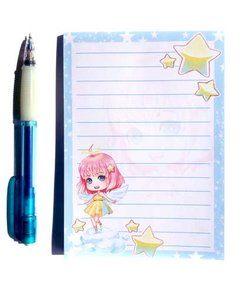 Angelic chibi A6 Memopad by Dreamchaserart