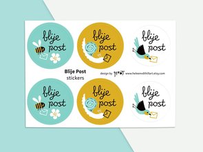 Stickervel Blije Post by Heleen van den Thillart