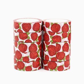Washi Masking Tape | Big red roses