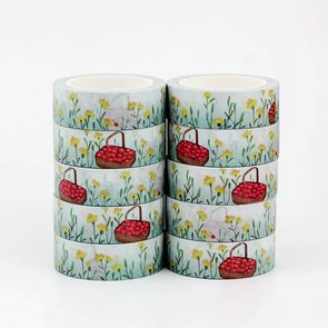 Washi Masking Tape | Field with Fruit Basket