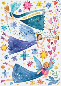 Mila Marquis Postcard | Fröhliche Weihnachten (Angel)