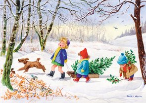 Postcard Racey Helps | The Christmas Tree