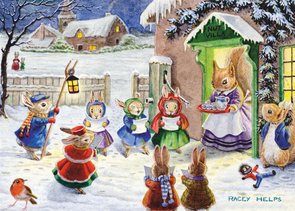 Postcard Racey Helps | The Carol Singers