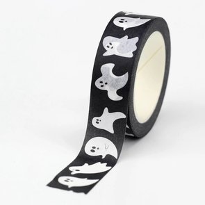 Halloween Washi Masking Tape | Black with Ghosts