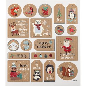 Aufkleber mit Goldfolie | Merry Christmas Labels