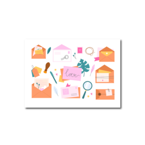 Postcard Craft Only Happy Things | Stationery Orange