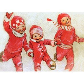 Postcard | Playing in the Snow