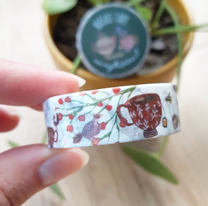 Washi Tape 'Vogels en thee' - Romyillustrations
