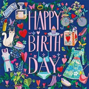 Mila Marquis Postcard | Happy Birthday (women's accessories)